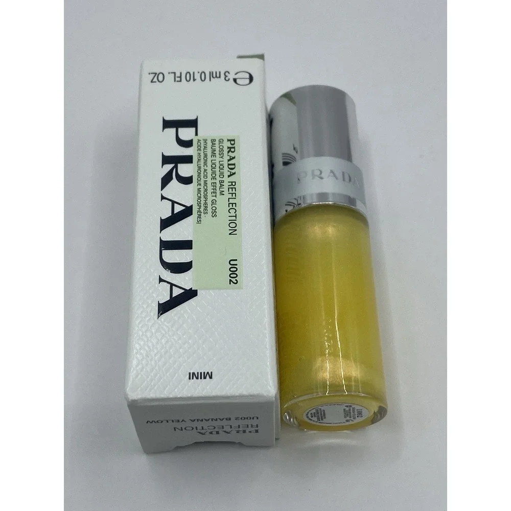 Prada Beauty Reflection Glossy Liquid Lip Balm-Banana Yellow 3ml Travel Size NIB